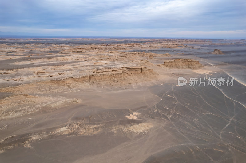 新疆哈密大海道火星地貌雅丹高空航拍