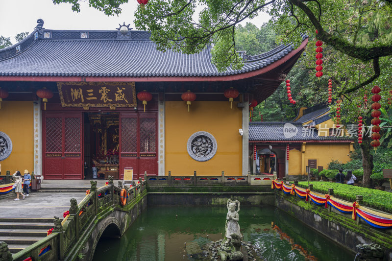 杭州飞来峰景区上天竺法喜禅寺古建筑