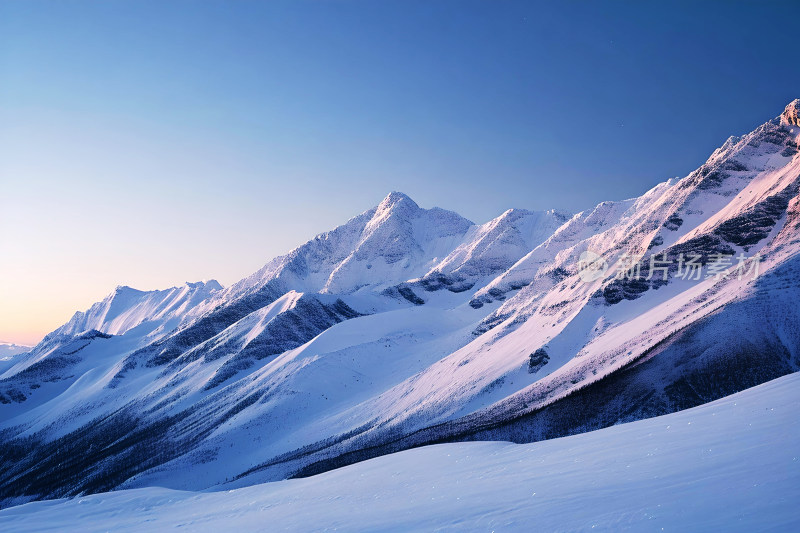 雪山风景冬天天空户外