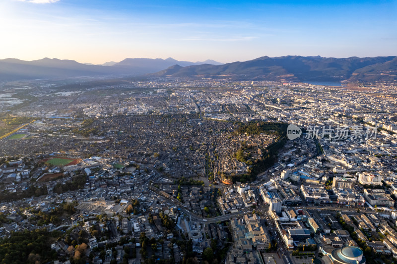 云南丽江古城5A景区航拍图