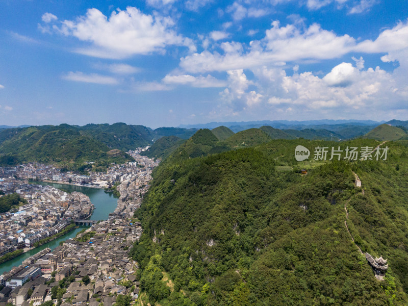 大自然秀丽山川江河航拍图