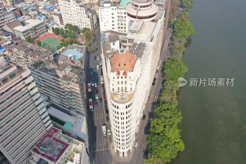 广州珠江两岸景色航拍