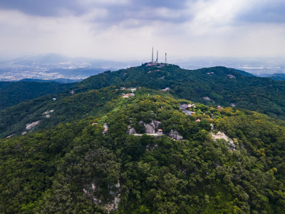 福建泉州城市风光全景航拍