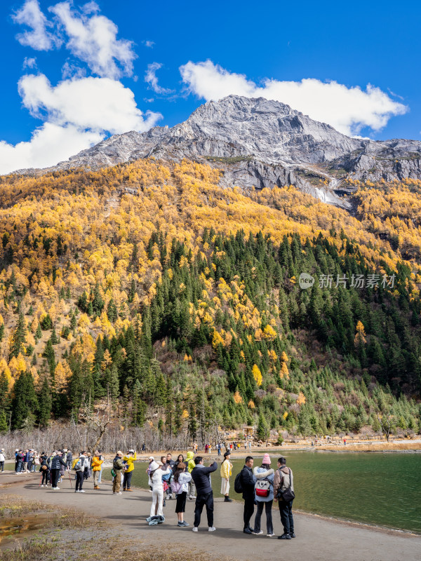 四姑娘山景区的秋天秋色风景