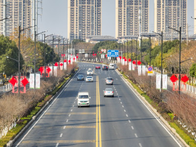 城市里的新春氛围