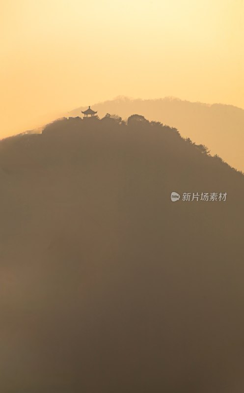 杭州西湖太子湾九曜山日落景观