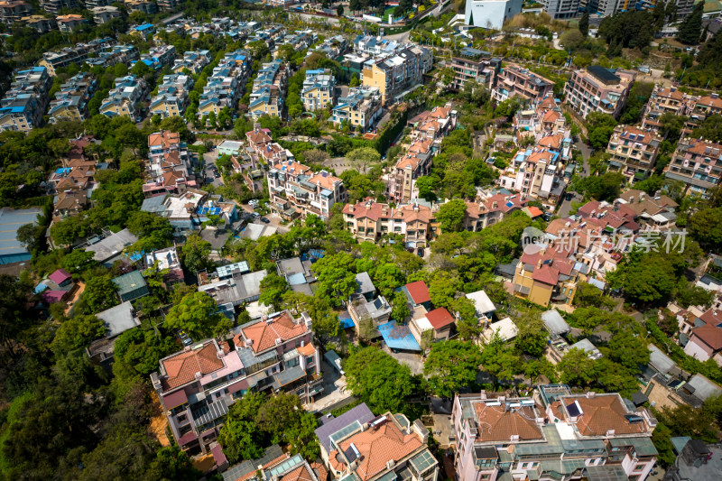 城市高档住宅小区航拍图