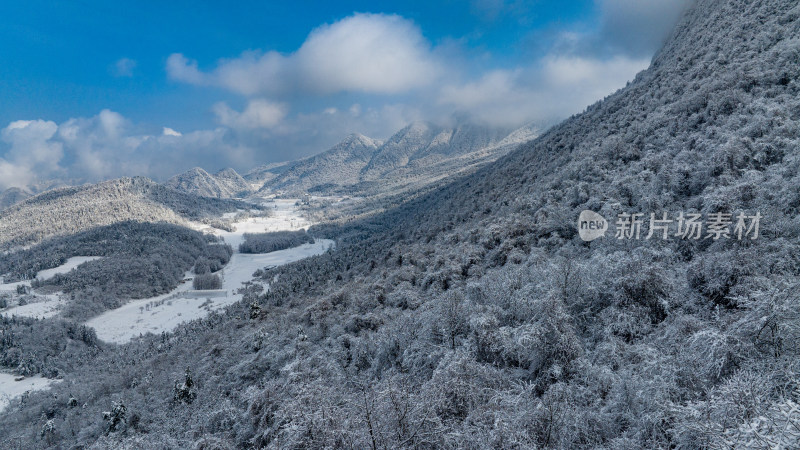 汉中龙池雪景