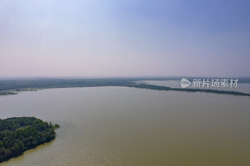 山东济宁太白湖旅游景区航拍摄影图