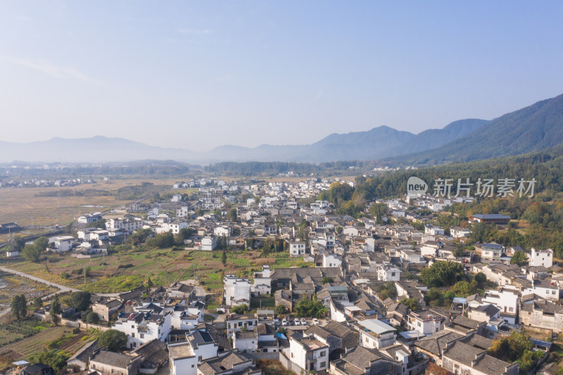 航拍黄山乡村风光