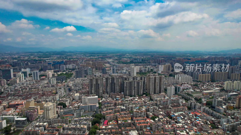 福建漳州城市大景航拍