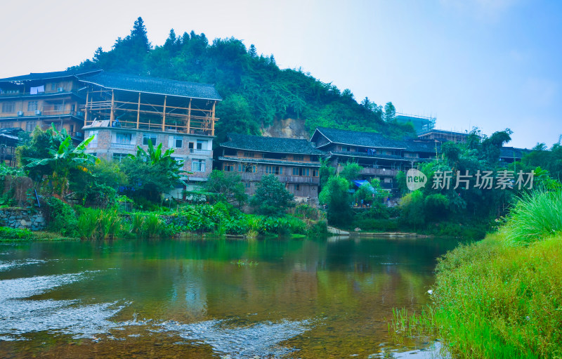 广西柳州三江程阳八寨乡村田园自然风光