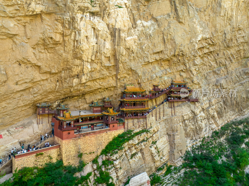 山西省大同市浑源县恒山悬空寺景区风光