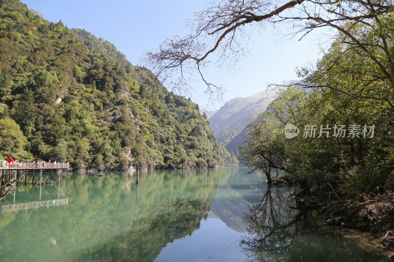 四川阿坝州茂县叠溪镇松坪沟景区风景