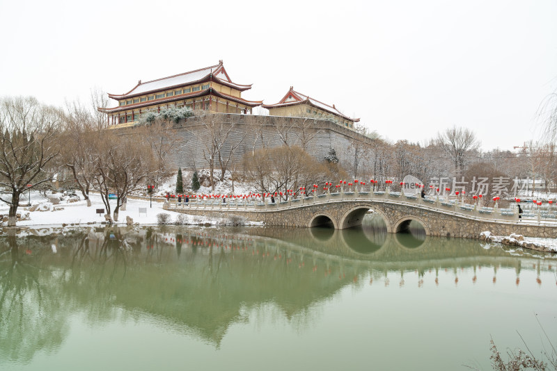 青州范公亭公园雪景