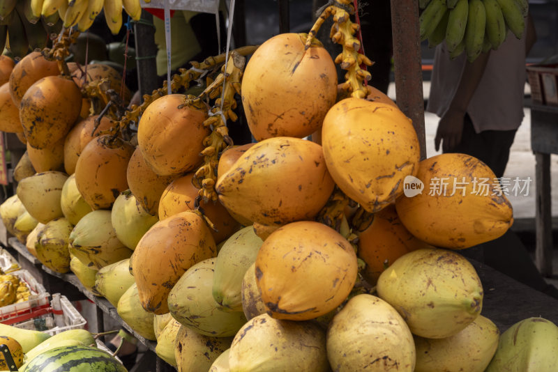 海南热带水果水果摊