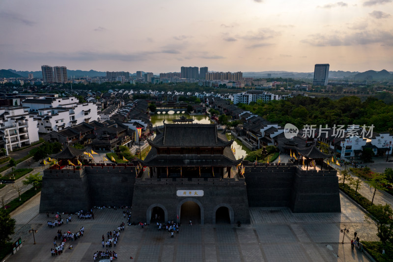 崇左市太平古城太平府4a景区航拍摄影图