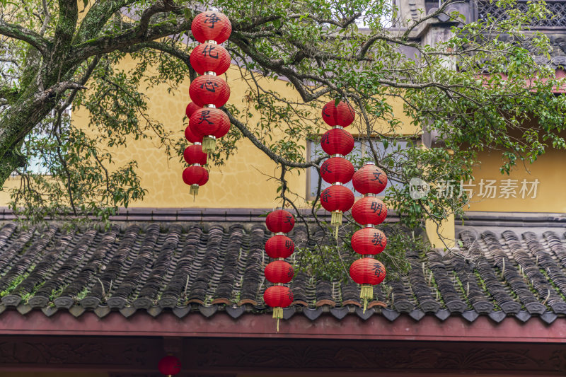 杭州西湖三天竺法镜寺古建筑风景