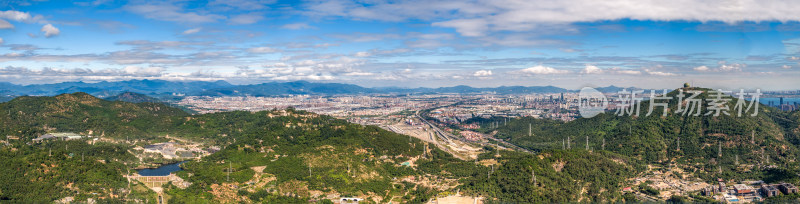 福建厦门互通集美区城市风景航拍