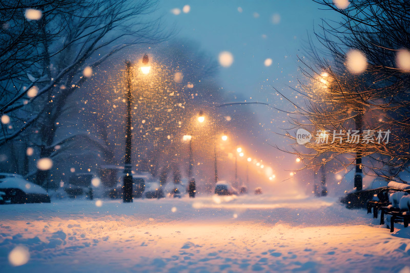 冬天风景大雪背景