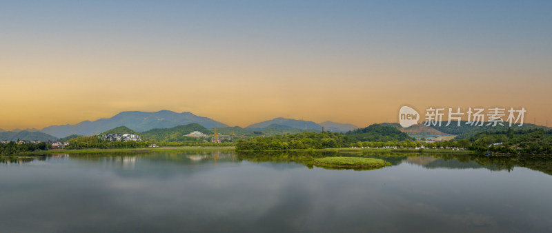 杭州萧山仙女湖风光航拍