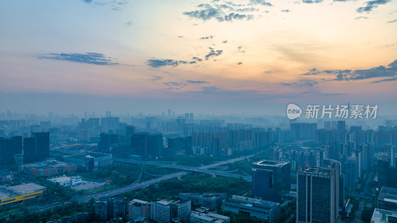 成都天府立交城市航拍