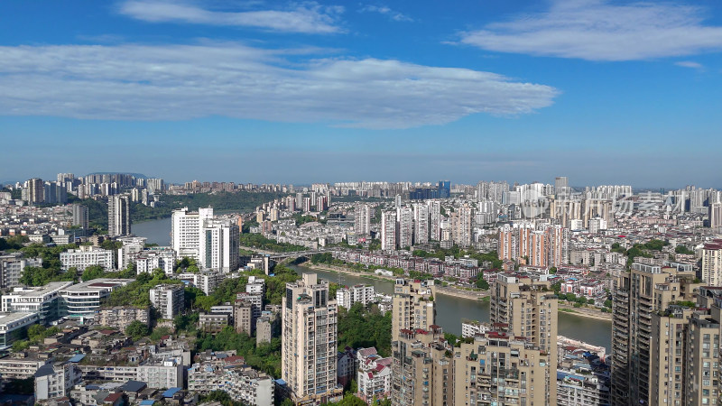 四川泸州城市建设泸州大景航拍