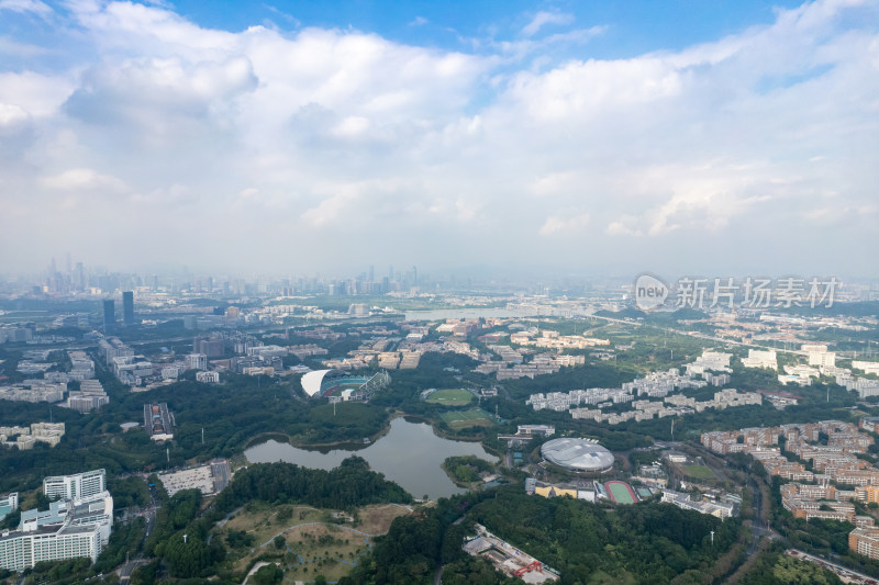 广州城市建设大学城航拍摄图