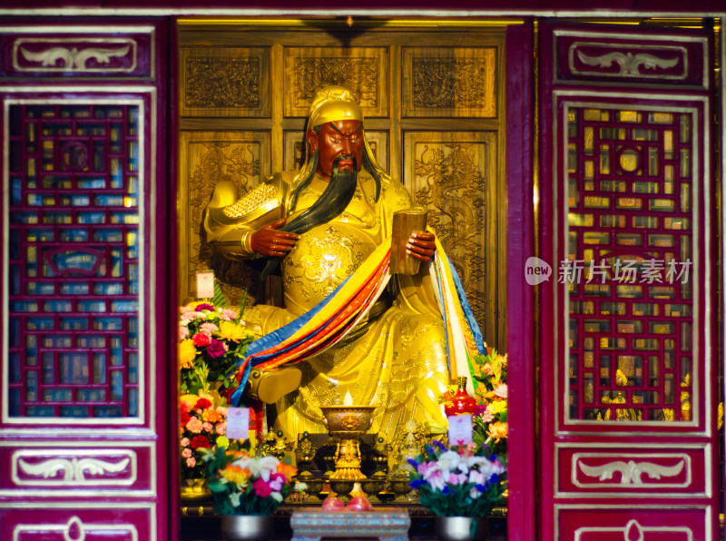 陕西省西安市广仁寺的关羽塑像