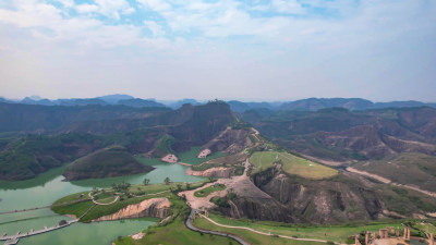 湖南郴州高倚岭风景区丹霞地貌航拍