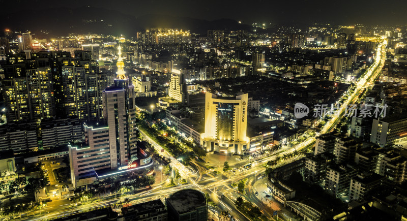 揭阳电信大楼 揭阳夜景 揭阳东山区