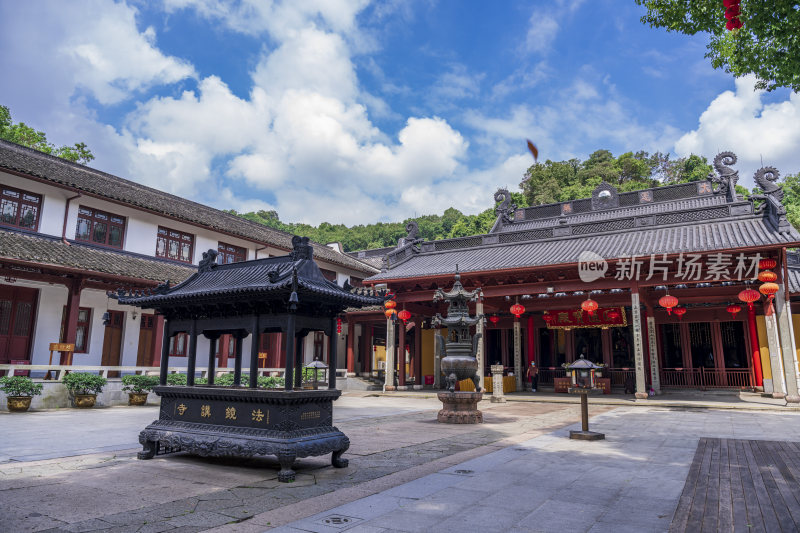 杭州西湖三天竺法镜寺古建筑风景