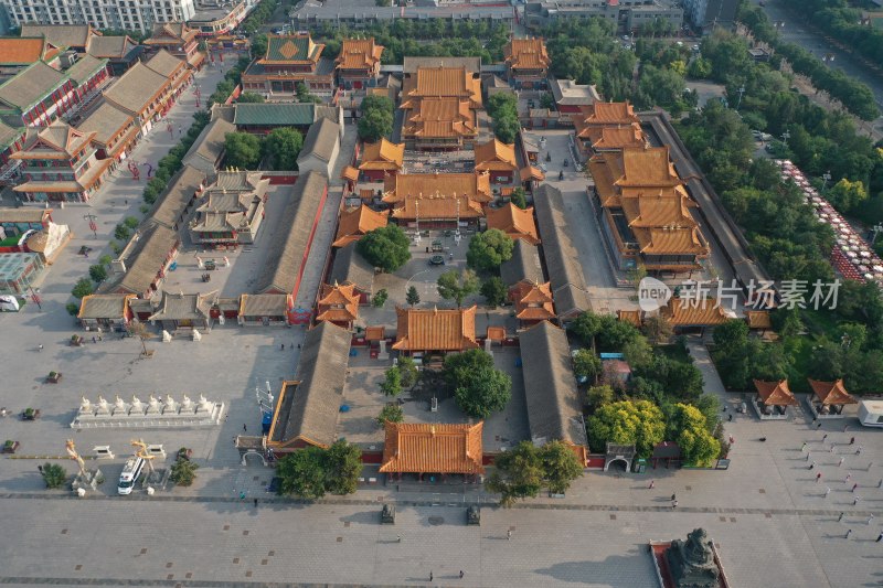 航拍内蒙古呼和浩特玉泉区大召寺