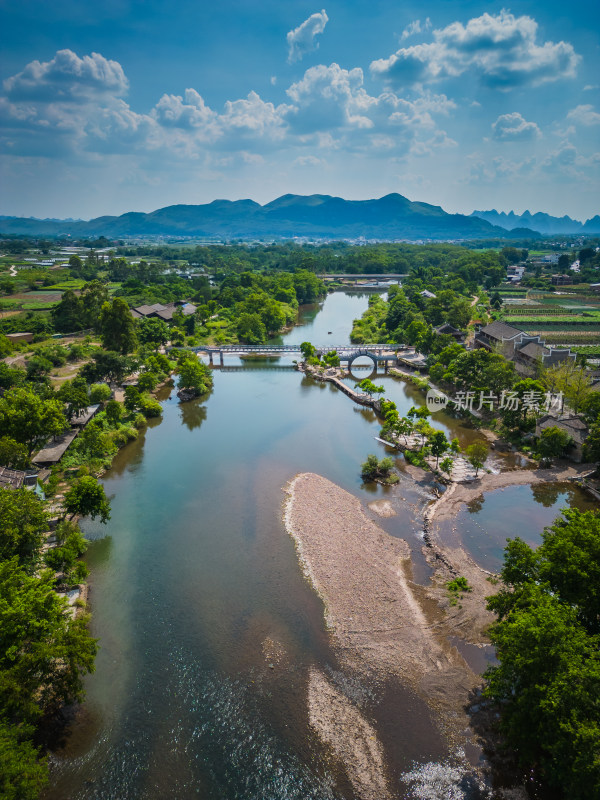 桂林自然风光4A景区东漓古村