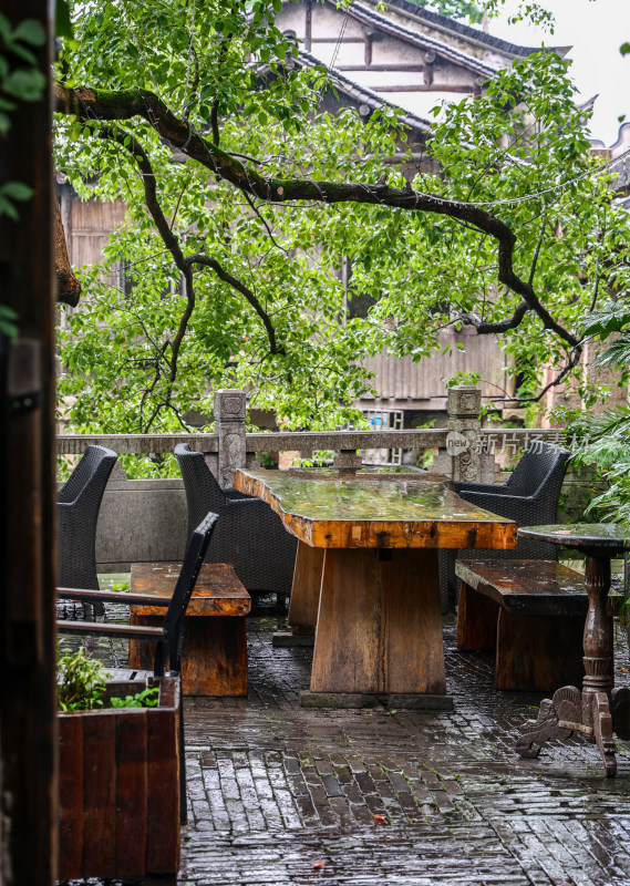 梅雨季的乌镇西栅美景