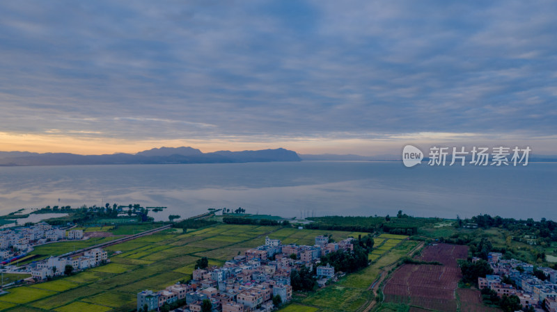 夕阳下的田园风光 沙提日落