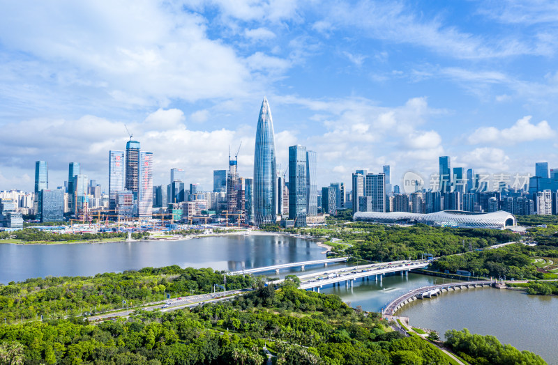 深圳城市风光航拍全景图