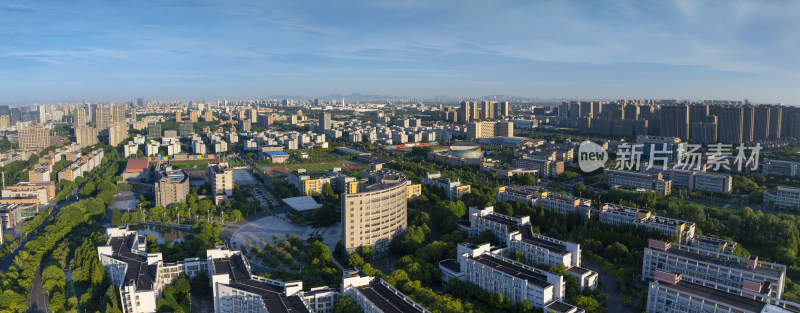 杭州下沙大学城风光航拍