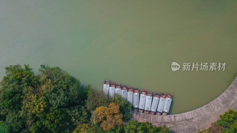 航拍杭州西溪湿地自然风光