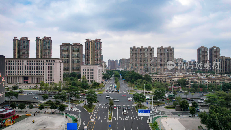 广东佛山城市风光航拍图