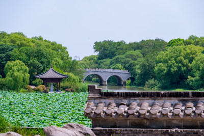 江苏扬州市唐城遗址建筑风景