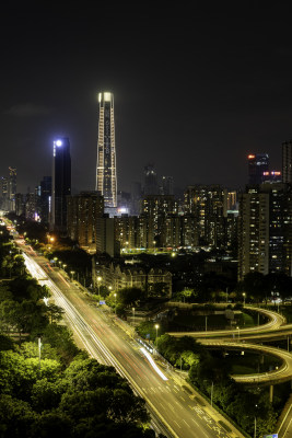 深圳罗湖城脉中心夜景图片