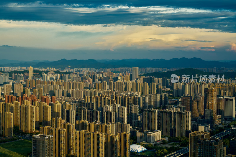 浙江杭州滨江城市风光