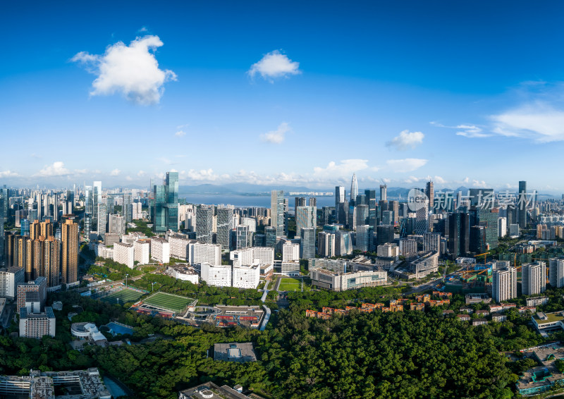 深圳南山粤海街道全景航拍