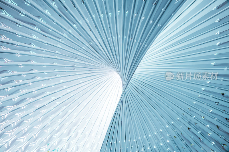 重庆光环购物中心的蓝色抽象条纹光影背景