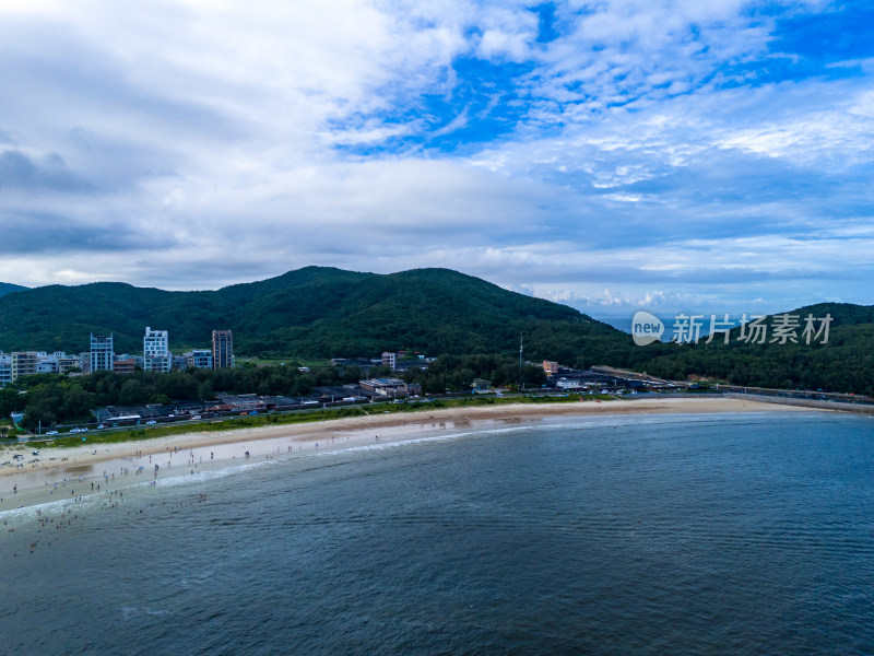 广东南澳岛青澳湾沙滩航拍图