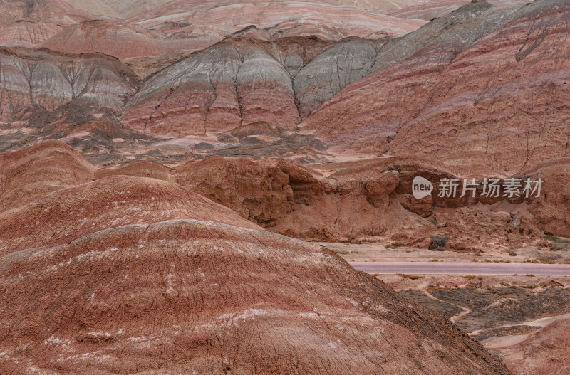 甘肃张掖七彩丹霞旅游景区多彩地质自然风光