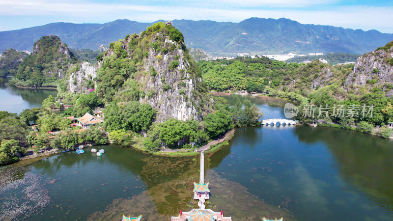 广东肇庆七星山5A景区星湖航拍