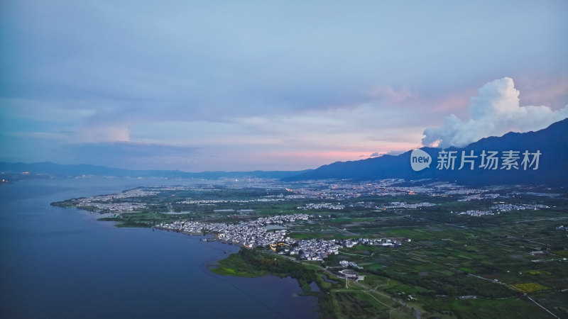 云南大理苍山洱海航拍