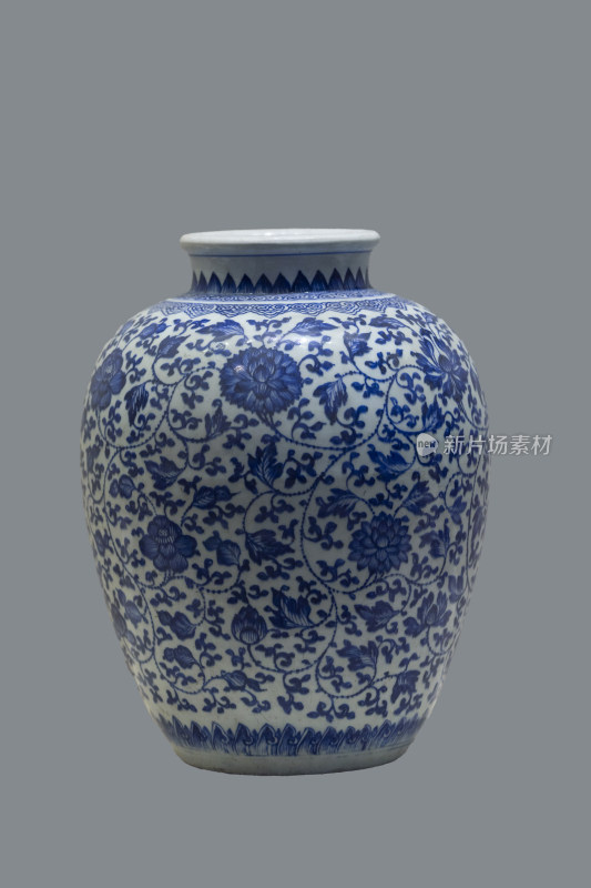 清代雍正蓝花瓶